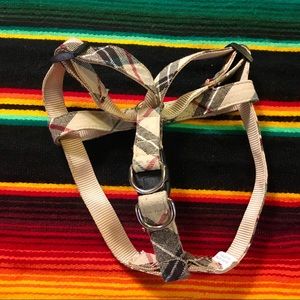 Heavy Duty Beige Plaid Dog Harness Size Med